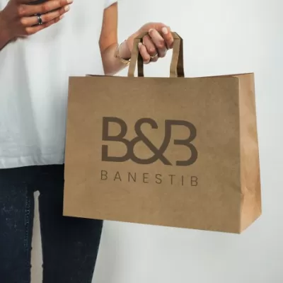branded Extra Large Flat Handle Paper Bag Landscape, from our range of promotional Paper Bags