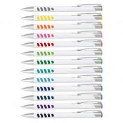 branded Panama Grip Pen Metal - White Barrel, from our range of promotional Metal Promotional Pens