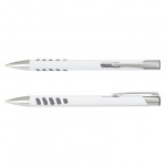 branded Panama Grip Pen Metal - White Barrel, from our range of promotional Metal Promotional Pens