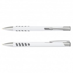 branded Panama Grip Pen Metal - White Barrel, from our range of promotional Metal Promotional Pens