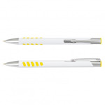 branded Panama Grip Pen Metal - White Barrel, from our range of promotional Metal Promotional Pens
