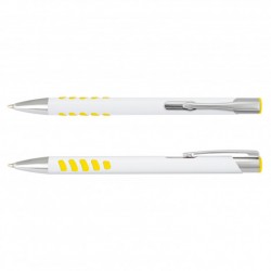 branded Panama Grip Pen Metal - White Barrel, from our range of promotional Metal Promotional Pens