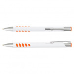 branded Panama Grip Pen Metal - White Barrel, from our range of promotional Metal Promotional Pens