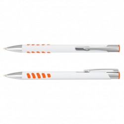 branded Panama Grip Pen Metal - White Barrel, from our range of promotional Metal Promotional Pens