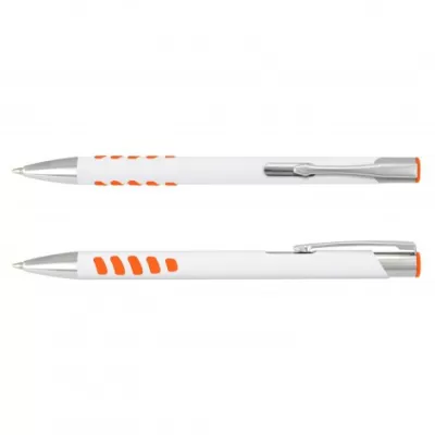 branded Panama Grip Pen Metal - White Barrel, from our range of promotional Metal Promotional Pens