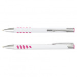 branded Panama Grip Pen Metal - White Barrel, from our range of promotional Metal Promotional Pens