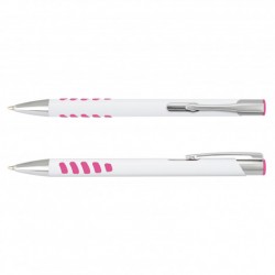 branded Panama Grip Pen Metal - White Barrel, from our range of promotional Metal Promotional Pens