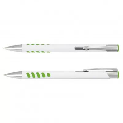 branded Panama Grip Pen Metal - White Barrel, from our range of promotional Metal Promotional Pens