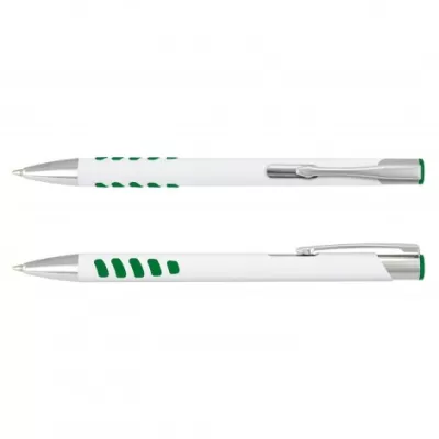 branded Panama Grip Pen Metal - White Barrel, from our range of promotional Metal Promotional Pens