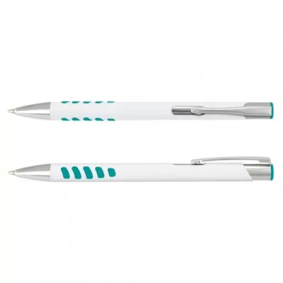 branded Panama Grip Pen Metal - White Barrel, from our range of promotional Metal Promotional Pens