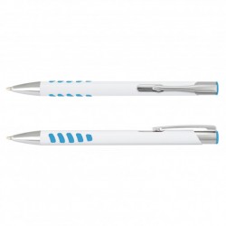 branded Panama Grip Pen Metal - White Barrel, from our range of promotional Metal Promotional Pens
