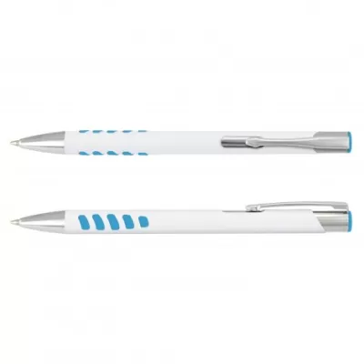 branded Panama Grip Pen Metal - White Barrel, from our range of promotional Metal Promotional Pens