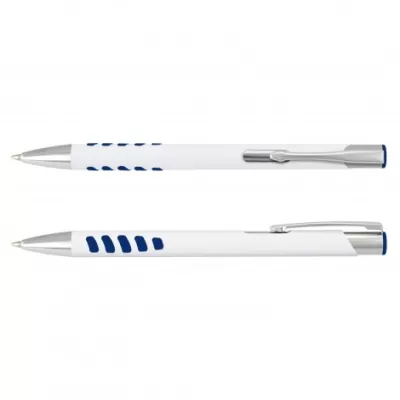 branded Panama Grip Pen Metal - White Barrel, from our range of promotional Metal Promotional Pens