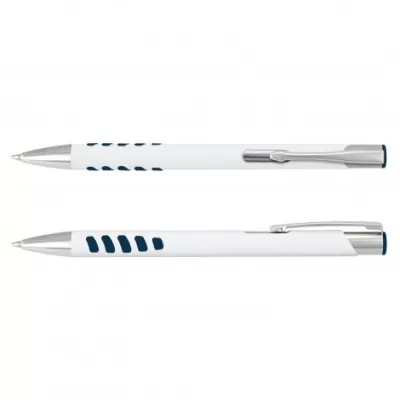 branded Panama Grip Pen Metal - White Barrel, from our range of promotional Metal Promotional Pens