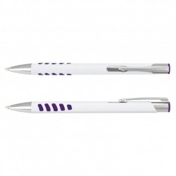 branded Panama Grip Pen Metal - White Barrel, from our range of promotional Metal Promotional Pens