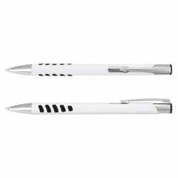 branded Panama Grip Pen Metal - White Barrel, from our range of promotional Metal Promotional Pens