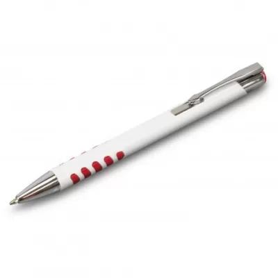 branded Panama Grip Pen Metal - White Barrel, from our range of promotional Metal Promotional Pens
