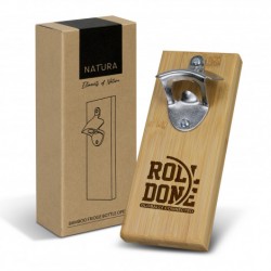 branded NATURA Bamboo Fridge Bottle Opener, from our range of promotional Bottle Openers