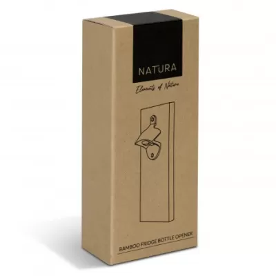 branded NATURA Bamboo Fridge Bottle Opener, from our range of promotional Bottle Openers