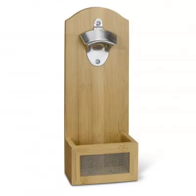 branded NATURA Bamboo Wall Mounted Bottle Opener, from our range of promotional Bottle Openers