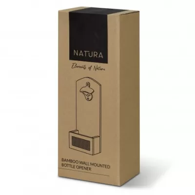 branded NATURA Bamboo Wall Mounted Bottle Opener, from our range of promotional Bottle Openers