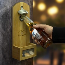 branded NATURA Bamboo Wall Mounted Bottle Opener, from our range of promotional Bottle Openers