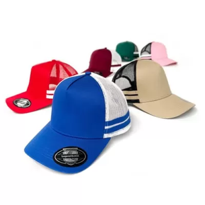 branded Striped Trucker Hat, from our range of promotional Caps