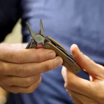 branded Wooden Multi Tool, from our range of promotional Tools & Pocket Knives