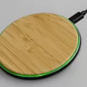 branded Bamboo 15W Wireless Fast Charger, from our range of promotional Phone &amp; Tablet Chargers