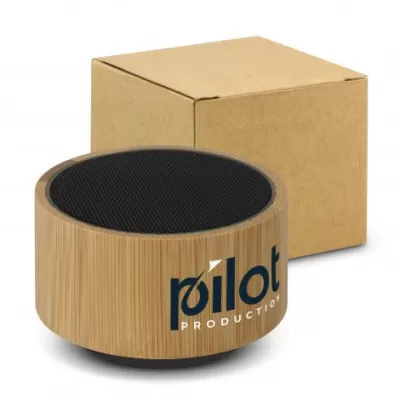branded Bamboo Bluetooth Speaker - Black, from our range of promotional Speakers