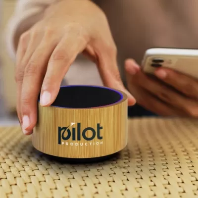branded Bamboo Bluetooth Speaker - Black, from our range of promotional Speakers