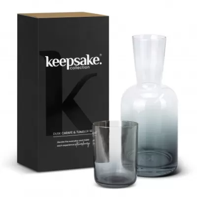 branded Keepsake Dusk Carafe and Tumbler Set, from our range of promotional Coffee Plungers & Jugs