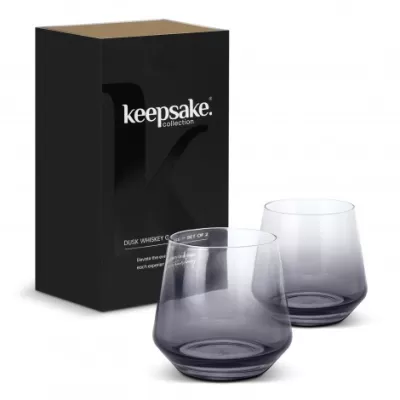 branded Keepsake Dusk Whiskey Glass Set of 2 - 400ml, from our range of promotional Glass Enviro Products