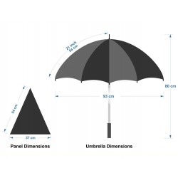 Custom Made Umbrellas - Designa Full Colour Genie Umbrella-Sea