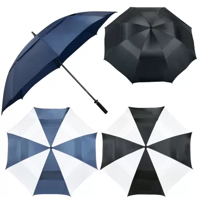 branded Course 62inch Vented Golf Umbrella, from our range of promotional Golf Umbrellas