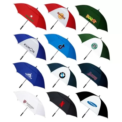 branded Stormy Vented Golf Umbrella, from our range of promotional Golf Umbrellas
