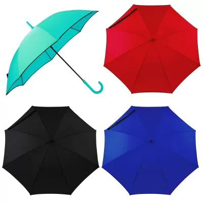 branded Auto Open Colorized Fashion Umbrella, from our range of promotional Curved Handle Corporate Umbrellas