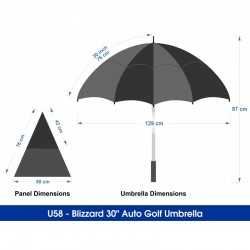 Corporate Umbrellas - Blizzard 30 Auto Golf Umbrella