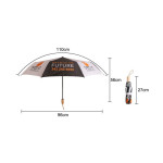 branded Custom Made Triple folding RPET umbrella, from our range of promotional Custom Made Umbrellas