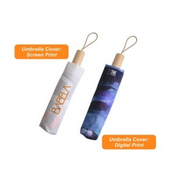 branded Custom Made Triple folding RPET umbrella, from our range of promotional Custom Made Umbrellas
