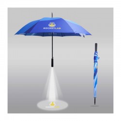 branded Deluxe Eight-Panel Umbrella with Projector Lamp(27), from our range of promotional Custom Made Umbrellas