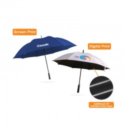 branded Deluxe Eight-Panel Umbrella with Projector Lamp(27), from our range of promotional Custom Made Umbrellas