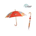 branded RPET Wooden Umbrella with Curved Handle, from our range of promotional Custom Made Umbrellas