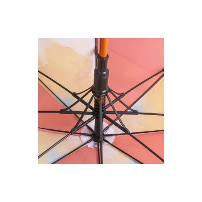 branded RPET Wooden Umbrella with Curved Handle, from our range of promotional Custom Made Umbrellas