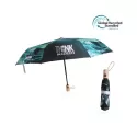 branded Triple folding RPET umbrella - auto open and close, from our range of promotional Custom Made Umbrellas