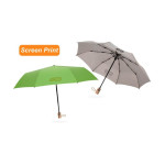 branded Triple folding RPET umbrella - auto open and close, from our range of promotional Custom Made Umbrellas