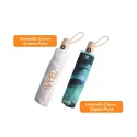 branded Triple folding RPET umbrella - auto open and close, from our range of promotional Custom Made Umbrellas
