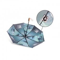 branded Triple folding RPET umbrella - auto open and close, from our range of promotional Custom Made Umbrellas