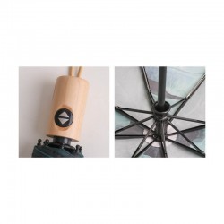 branded Triple folding RPET umbrella - auto open and close, from our range of promotional Custom Made Umbrellas