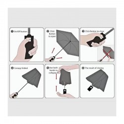 branded Triple folding RPET umbrella - auto open and close, from our range of promotional Custom Made Umbrellas